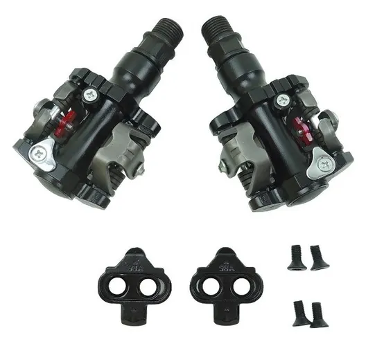 Pedal de encaixe Clip Bike Mountain-Bike Wellgo M919 Preto C/ Taquinhos tipo Shimano 5439