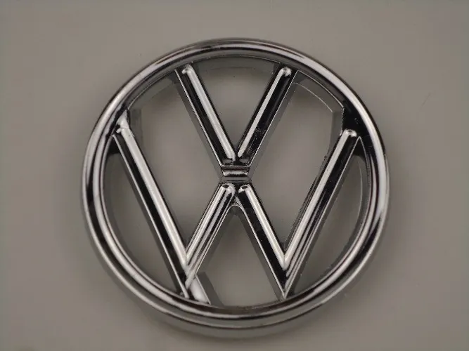 Emblema Caput Fusca Dianteiro Vw Antigo Metal Cromado