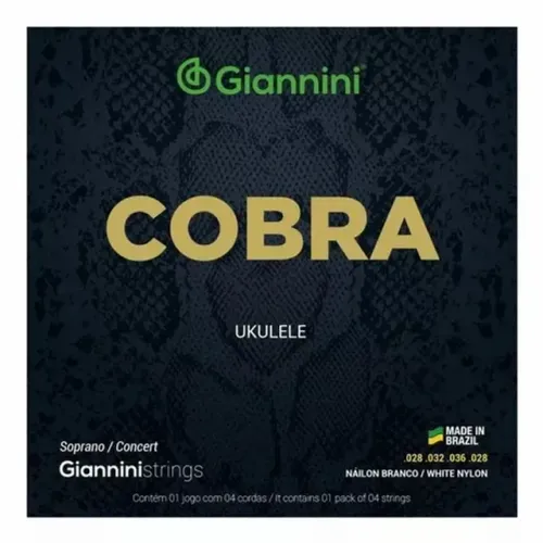 Encordoamento Ukulele Giannini Geuksc Nailon Branco