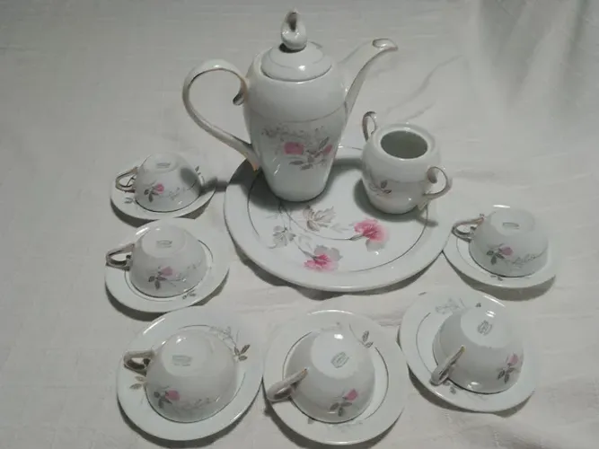 Conjunto de café, porcelana Schmidt -antiguidade