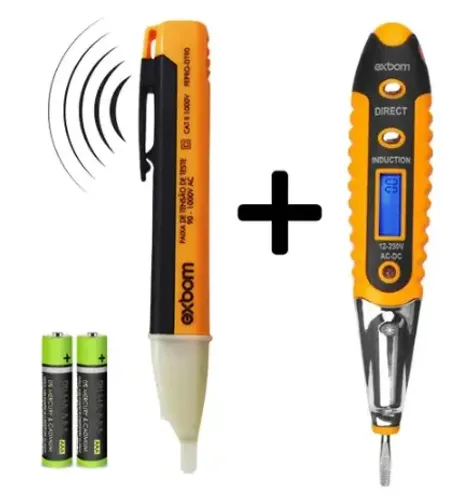 Kit Caneta Detectora de Tensão e Chave de Teste Digital de Corrente 12Va 250V z834