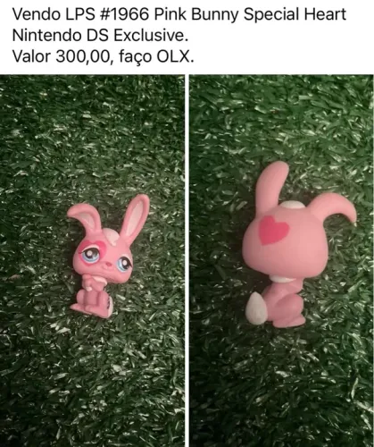 LPS #1966 Pink Bunny Special Heart - Nintendo DS Exclusive