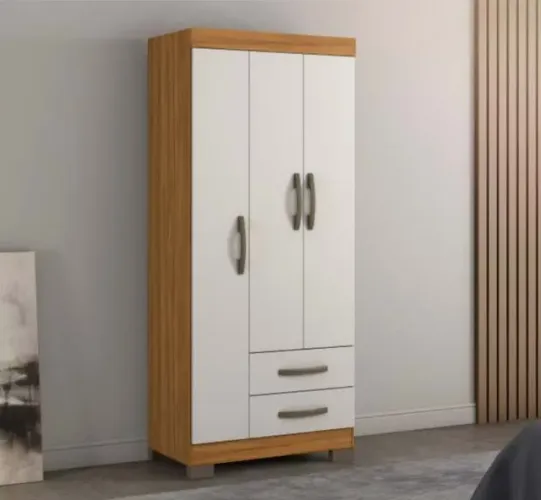 Guarda roupa solteiro 3portas 2gavetas