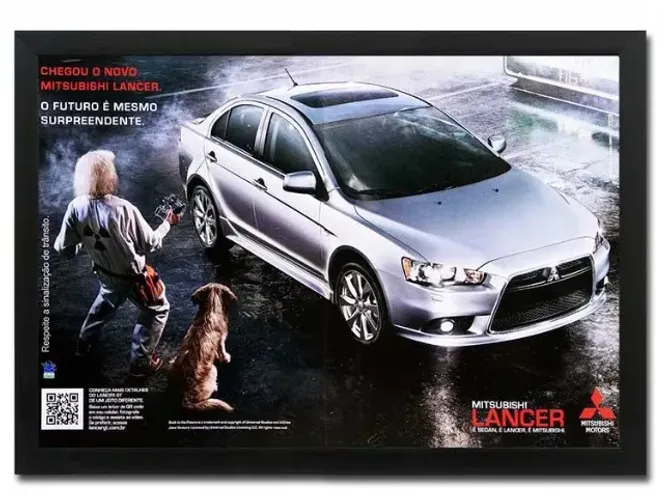 Mitsubishi Lancer - Quadro decorativo com propaganda original de revista
