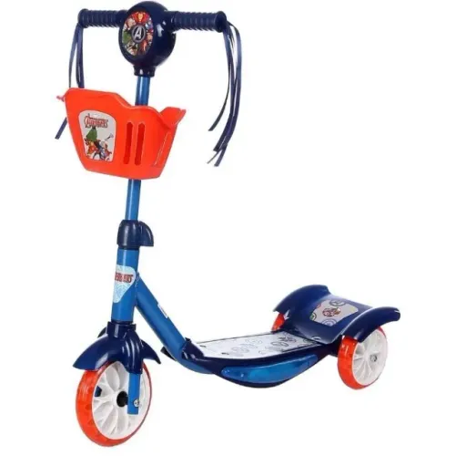 Patinete Infantil Marvel Vingadores Musical, c/ Luz de Led e Cestinha - Brink+ (NOVO)