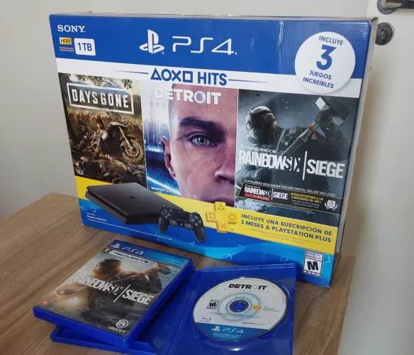 PlayStation 4 Slim Ps4 1TB + 2 Jogos / Troco 