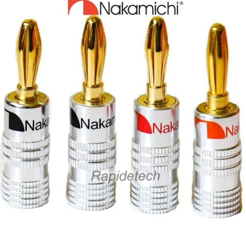 100 plugs banana Nakamichi original p caixas e receiver- pronta entrega em sp 