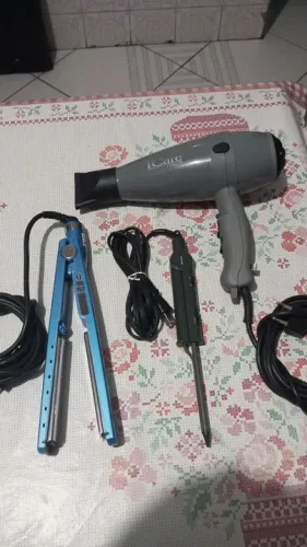 Kit para cabelos secador chapinha e babylis 