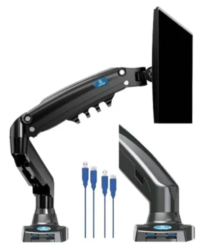  Suporte para Monitor Articulado com Porta USB - Conforto e Organização! 