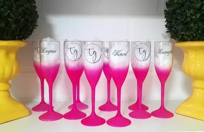 Taça de Champanhe Degradê Personalizada