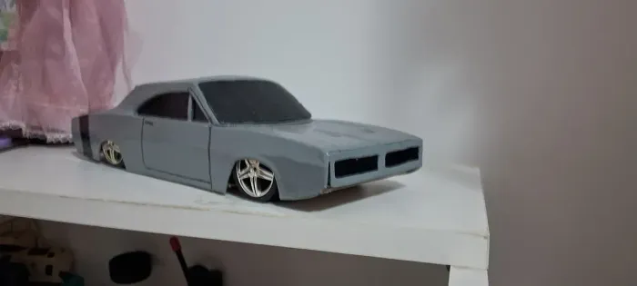 Carrinho Dodge Charger 1969 - de papel panama