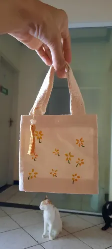Mini ecobag para lembrancinha 
