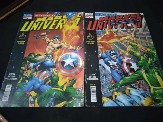 As origens do Marvel Universo Volumes 1 e 2 Minissérie Completa.
