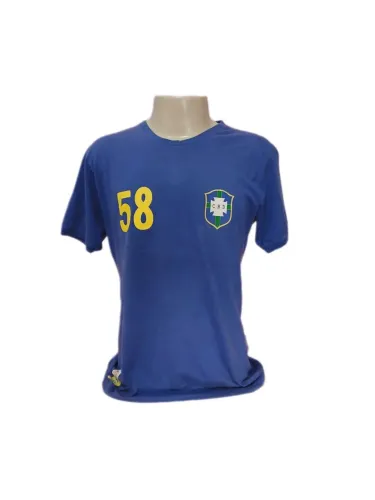 Camisa Seleção Brasil Edição Guarani Antártica Futebol Azul 58