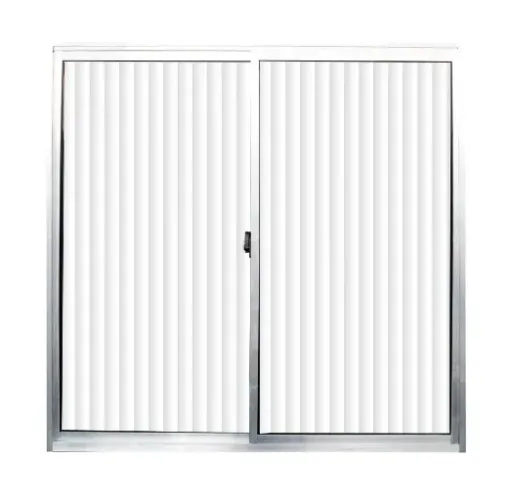 Janela de Alumínio 2 Folhas Vidro Canelado 100x100cm Home