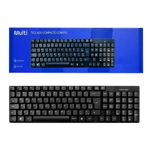 Teclado Básico Slim USB Preto TC193 - Multilaser  cod: 1675