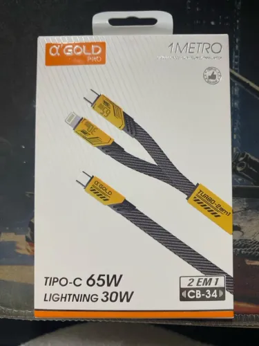 Cabo 2 em 1 cordão Lighting / tipo C