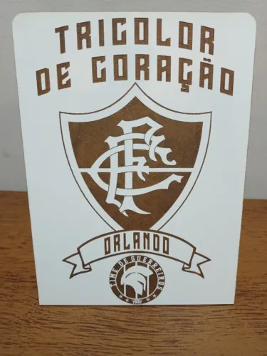 Presente Placa Display Personalizado Time Futebol Vasco Flamengo Fluminense B