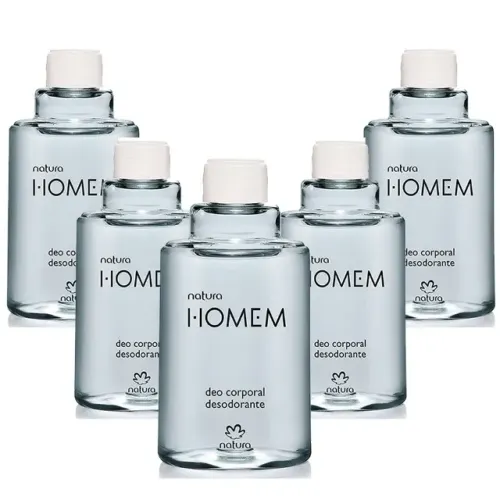 Kit 5 Refil Deo Corporal Homem Tradicional Natura Masculino 100ml Natura