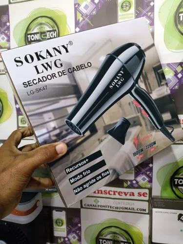 Secador de Cabelo Sokany LWG Profissional 1600W-2200W