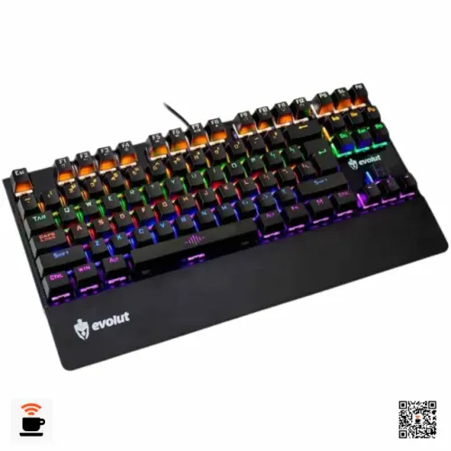 Teclado Gamer Evolut Assault Eg-204rb Qwerty Switch Blue (Recondicionado)