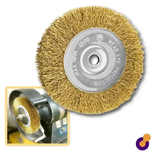 Escova De Aço Circular 6 Pol X 7/8 Pol 150mm Para Moto Esmeril MTX