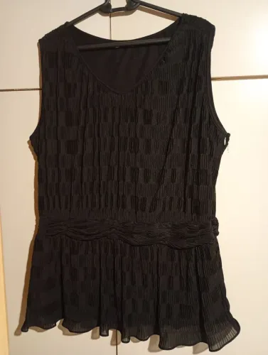 Blusa  Preta Texturizada chiffon