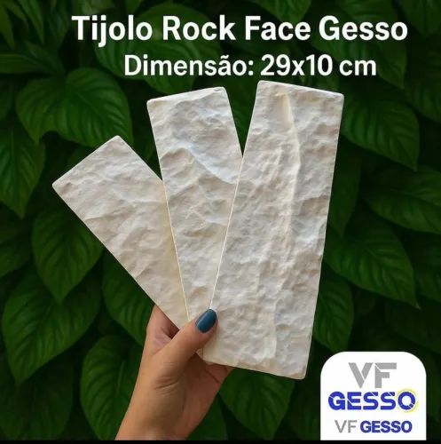Tijolo Rock Face - Revestimento Gesso 3D