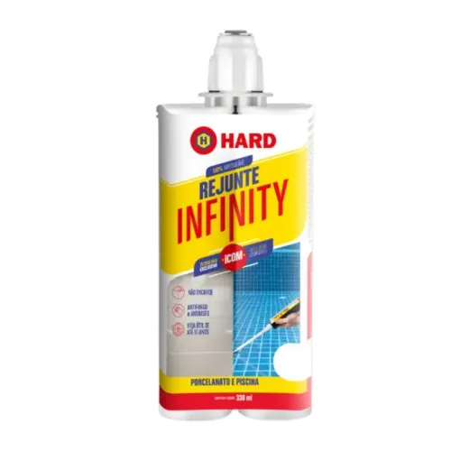 Rejunte Infinity Porcelanato e Piscina Impermeável Branco Puro 330ml Hard