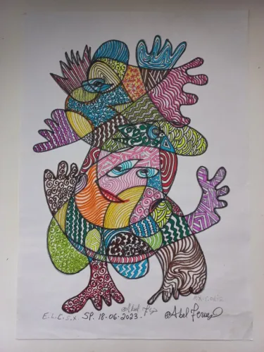 Pintura de Abel Fernandes - Quadro em desenho