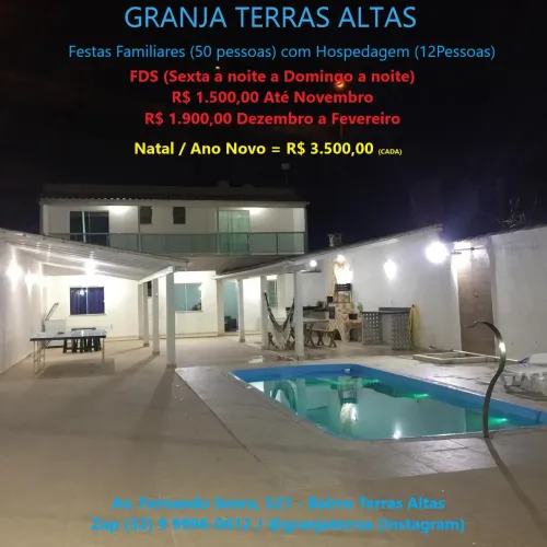 ALUGO LINDA GRANJA PRÓXIMA AO CENTRO