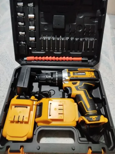 Furadeira/Parafusadeira 21v 2 bateriasCompleta - Bateria e Acessórios