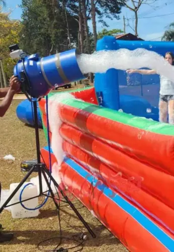 canhão de espuma,Tobogã,futebol de sabão etc...