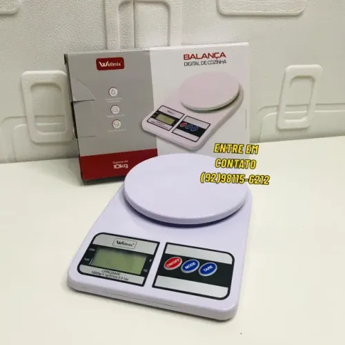 Balança Digital 10kg - Pilhas De Brinde - Entrega das 9 até 22hrs