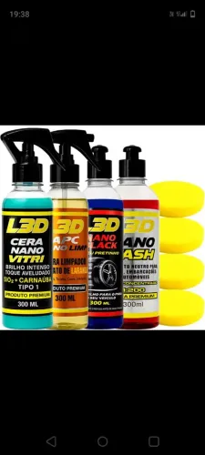 Kit completo lavagem automotiva profissional para estética automotiva