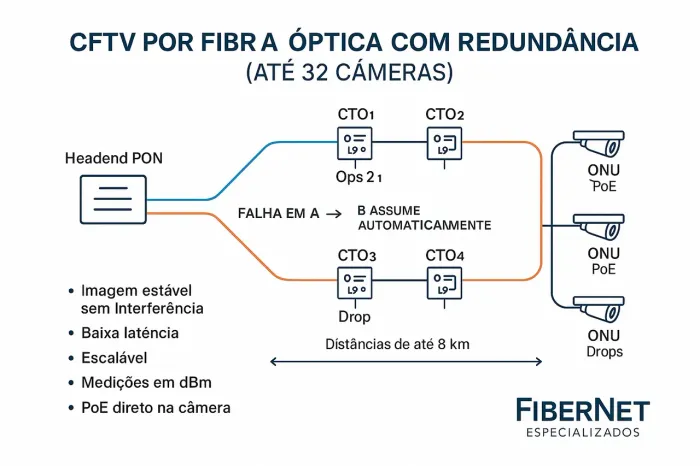 CFTV NA FIBRA ÓPTICA 