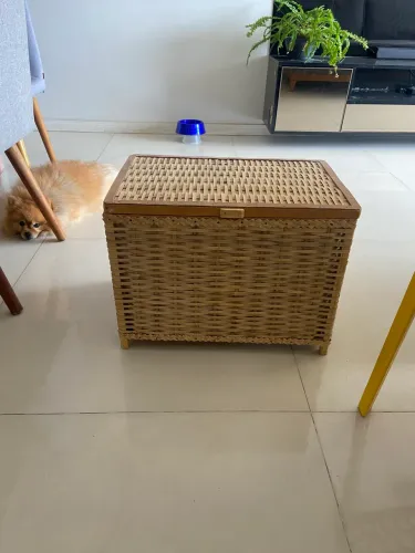 Cesto Baú de palha 34x37 