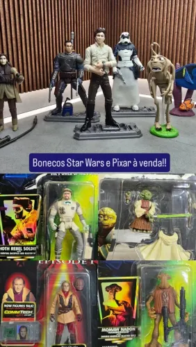 Bonecos Star Wars e Pixar