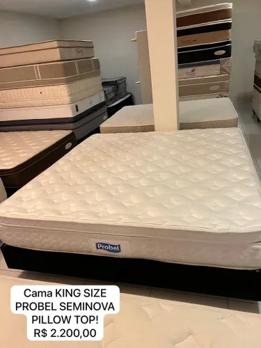 Cama King Size Probel Seminova Pillow Top - ENTREGO