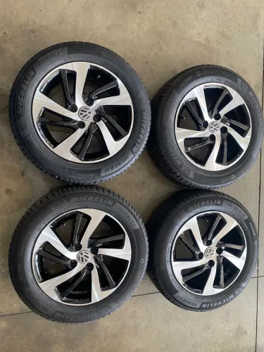 Rodas gol,saveiro,polo+ pneus Michelin 