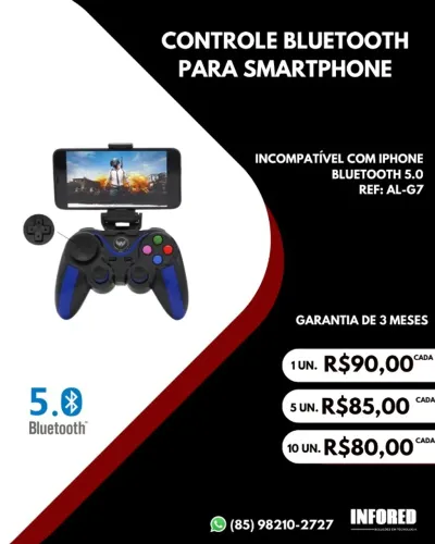 Controles sem fio modelos variados