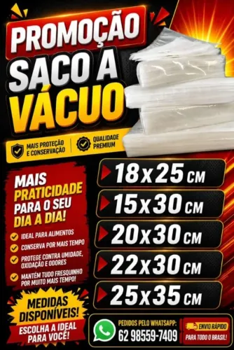 saco a vacuo (consultar valores)