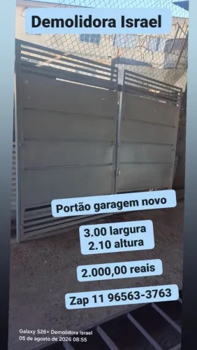 Portao garagem novo