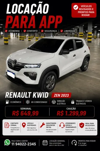 Locação aluguel aluga alugo veículo carro motorista aplicativo app Uber 99 Kwid