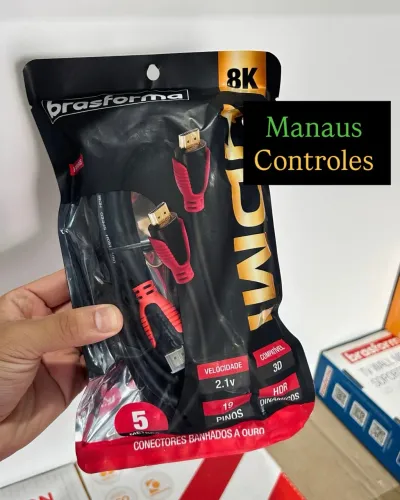 Cabo Hdmi 5 Metros 8K Brasforma Ultra Rápido - Promoção