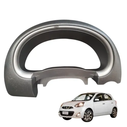 Moldura Painel Instrumento Nissan March 2014 A 2018 Preto