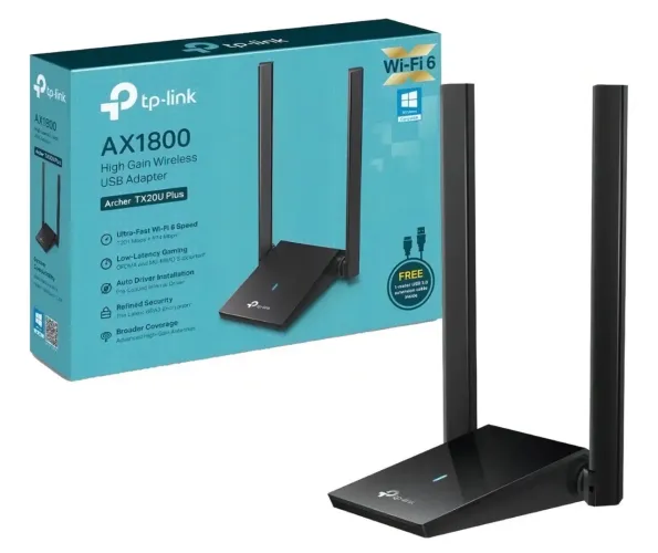 Adaptador USB Wi-Fi 6 de banda dupla Archer TX20u Plus TP-Link