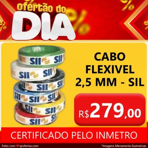 CABO FLEXIVEL 2,5 MM SIL ORIGINAL PEÇA COM 100 METROS 