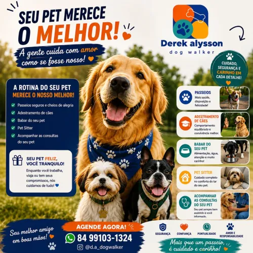  DOG WALKER & PET SITTER - CUIDADO, CARINHO E SEGURANÇA PARA SEU PET! ?