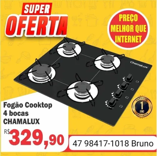 COOKTOP 4 BOCAS ULTRA CHAMA 